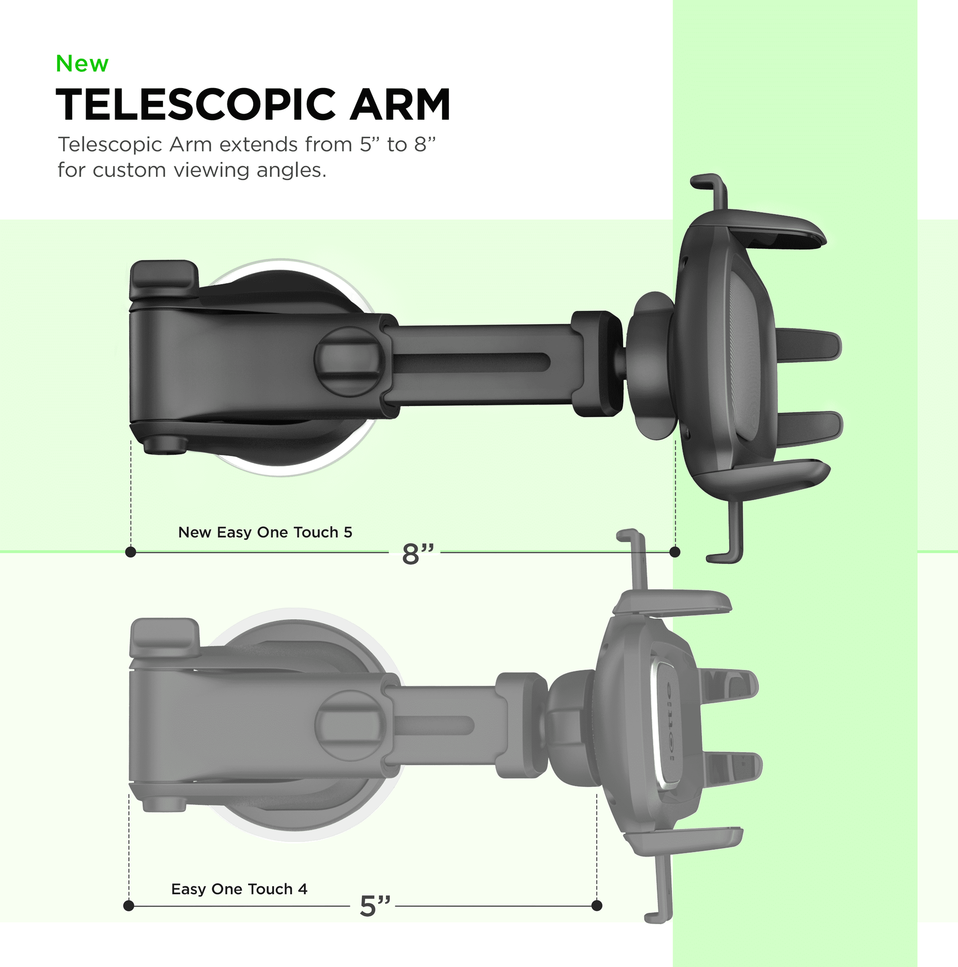 Easy One Touch 5 Universal Dashboard & Windshield Car Mount and Phone Holder